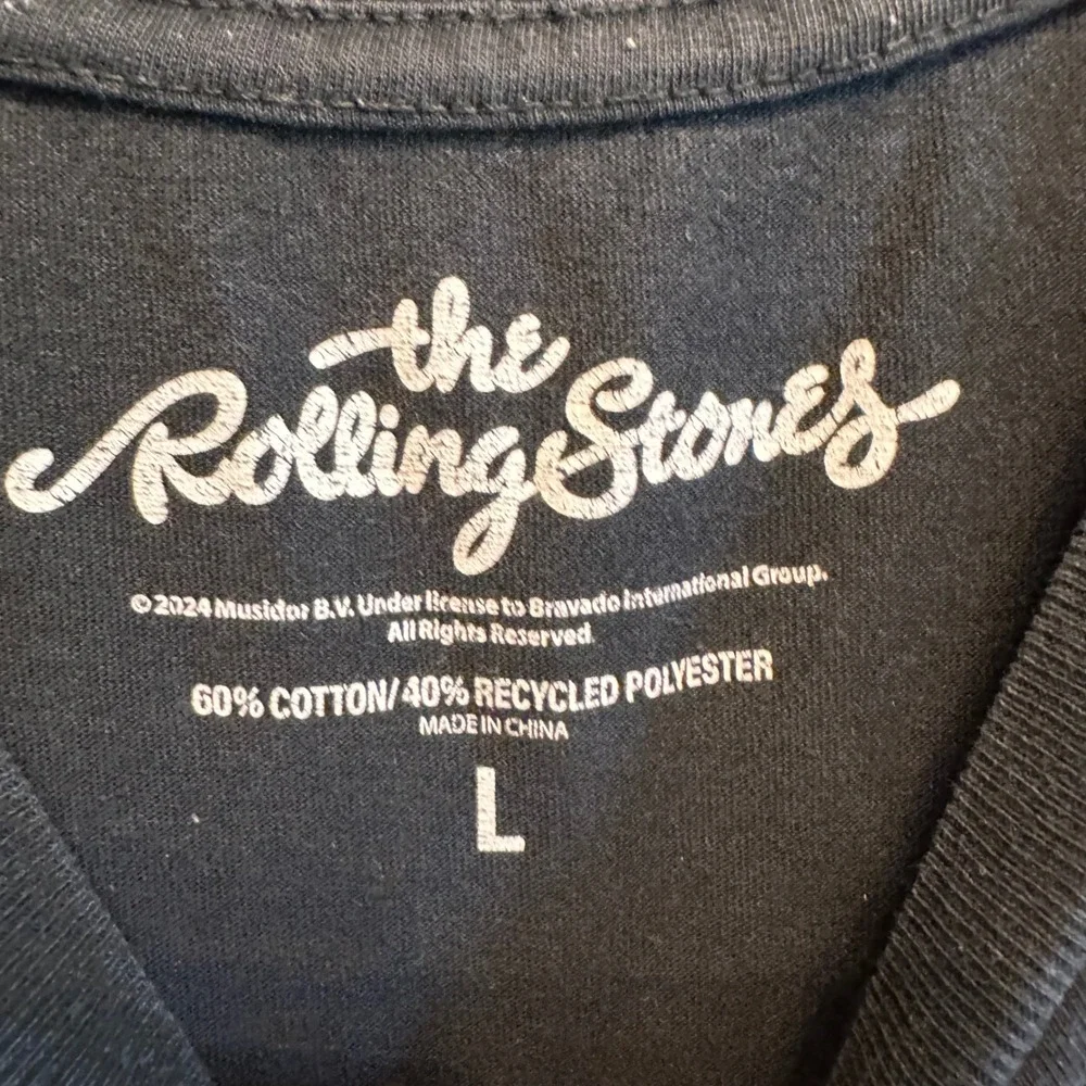 Rolling Stones‎ 1981 American Tour T-Shirt Black Graphic Band Tee L